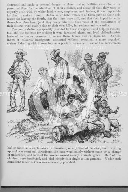 African Americans leaving the South, 1882. Creator: Unknown.