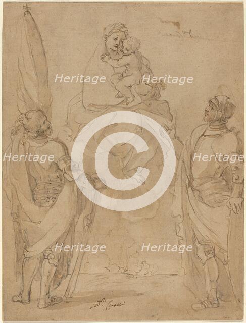 The Virgin and Child Appearing to Saints George and William. Creator: Lodovico Carracci.