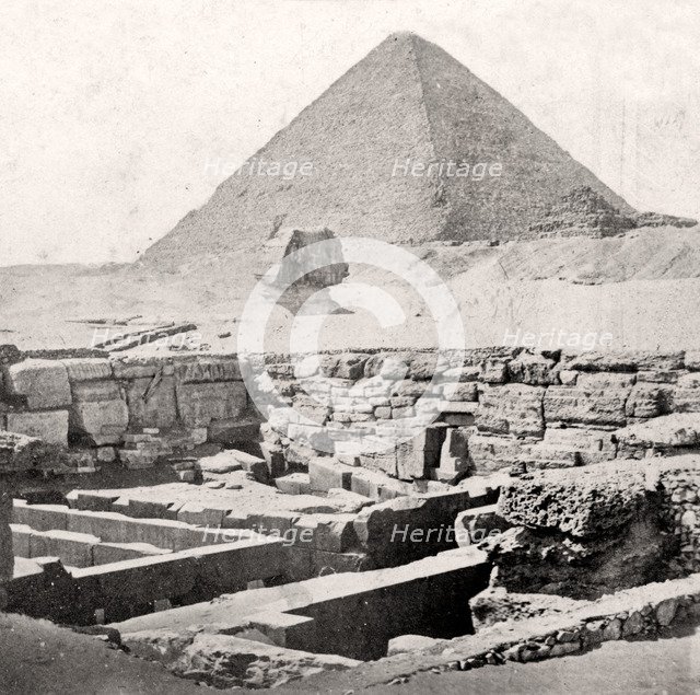 The Sphinx and the Great Pyramid, Egypt, early 20th century. Artist: Unknown