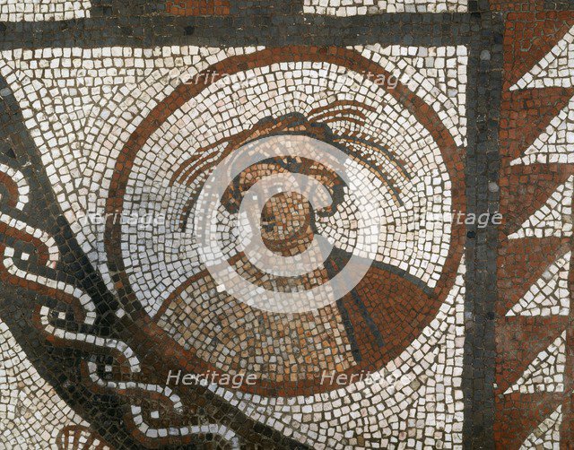 Mosaic floor, Lullingstone Roman Villa, Eynsford, Kent, c1980-c2017. Artist: Unknown.