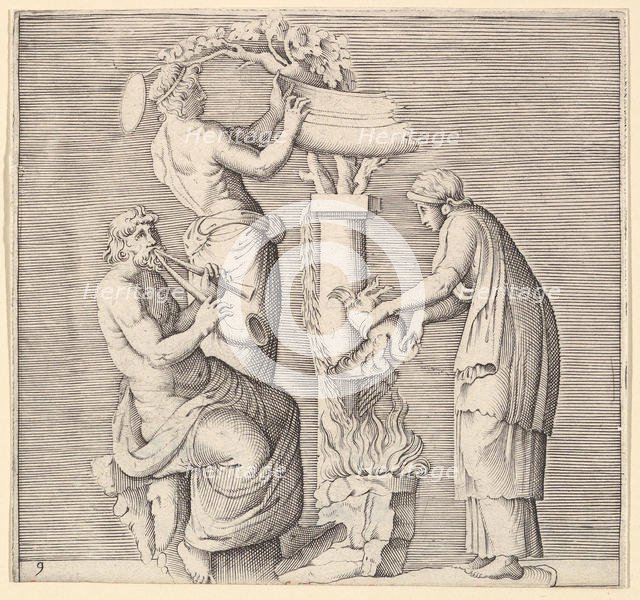 Sacrifice of a Swan, published ca. 1599-1622. Creator: Unknown.