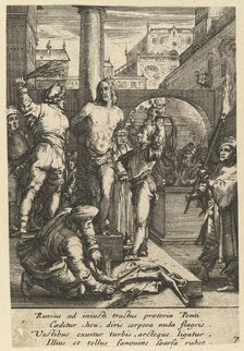 The Flagellation of Christ, from The Passion of Christ, mid 17th century. Creator: Nicolas Cochin.