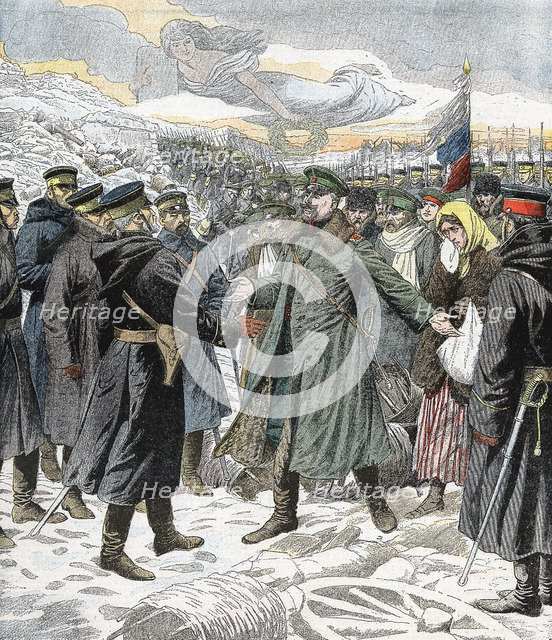 'Honorable surrender', Port Arthur, Russo-Japanese War, 1904-5. Artist: Unknown