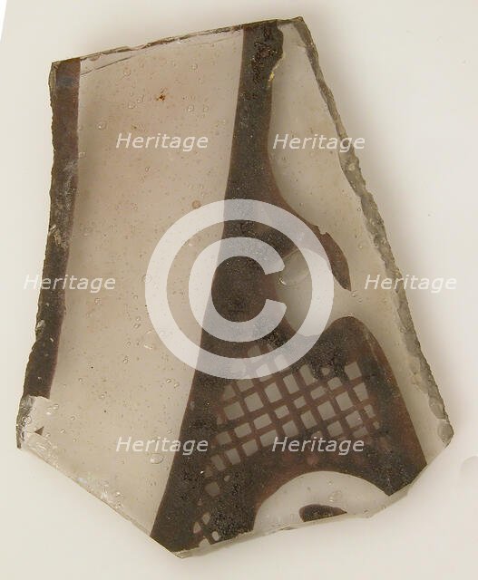 Grisaille Fragment with Plant Motif, Crusader, 1220-72. Creator: Unknown.