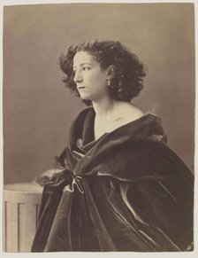 Portrait of Sarah Bernhardt (1844-1923), 1864. Creator: Nadar, Gaspard-Félix (1820-1910).