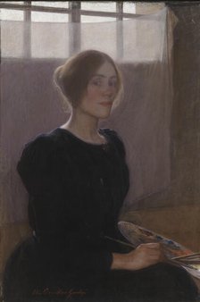 Self-Portrait, 1900. Creator: Elin Danielson-Gambogi.