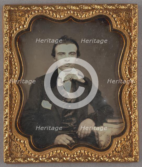 Portrait of a Seated Man, about 1855. Creator: Unknown.