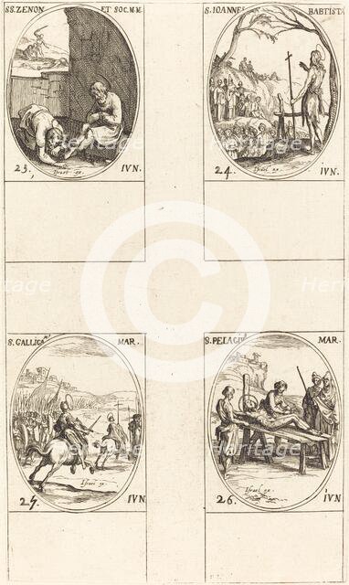St. Zenon and Companions; St. John the Baptist; St. Gallicanus; St. Pelagius. Creator: Jacques Callot.