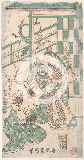 Scene From the Drama "Hatsu-tori Kuruma Genji", dated 1749., dated 1749. Creator: Torii Kiyomasu I.