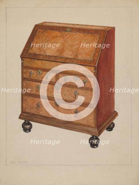 Desk, c. 1937. Creator: Charles Squires.