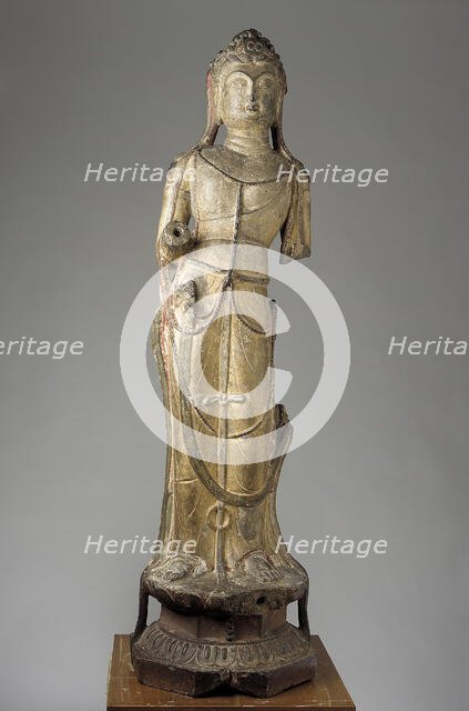 Standing figure of Bodhisattva, Tang dynasty, 8th-9th century. Creator: Unknown.