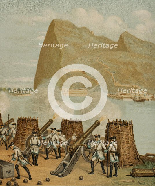 Unsuccessful siege of Gibraltar, 1704, (1891).  Creator: Unknown.