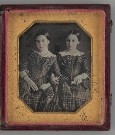 Untitled (Portrait of Two Girls), 1855. Creator: Unknown.