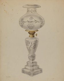 Lamp with Shade, c. 1938. Creator: Charles Caseau.