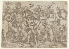 Silenus Carried, 1543. Creator: Antonio Fantuzzi.