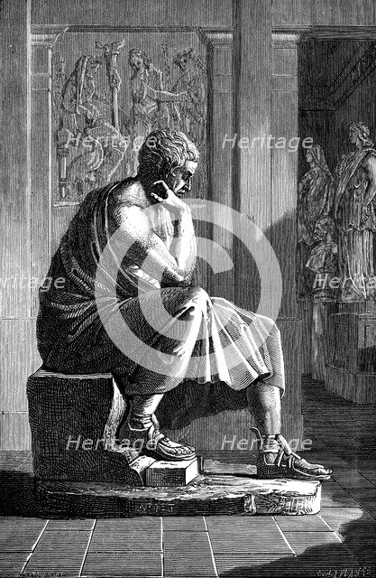 Aristotle (384-322 BC), Ancient Greek philosopher and scientist. Artist: Unknown