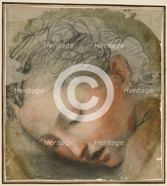 Head of a woman, 1568. Creator: Barocci, Federigo (1528-1612).