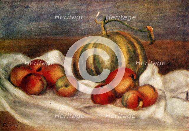 'Still Life With Melon And Peaches', 1905, (1948). Creator: Pierre-Auguste Renoir.