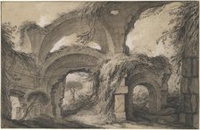 Arches of the Larger Baths at Hadrian's Villa, c. 1748. Creator: Charles Michel-Ange Challe.