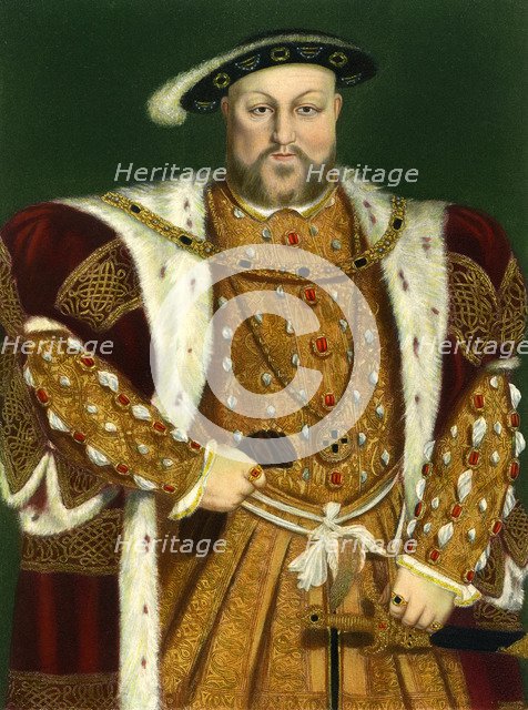 'Henry VIII', c1543, (1902).Artist: Hans Holbein the Younger