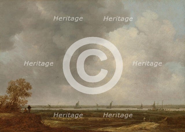 Panoramic View of a River with Low-lying Meadows, in or after 1644. Creator: Jan van Goyen.