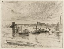 Battersea Dawn (Cadogan Pier), 1861. Creator: James Abbott McNeill Whistler.