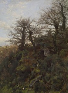 Hunting Scene, 1877. Creator: Hugh Bolton Jones.