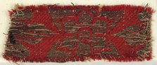 Textile with Flower Motive, Italo-Arabic, 14th century. Creator: Unknown.