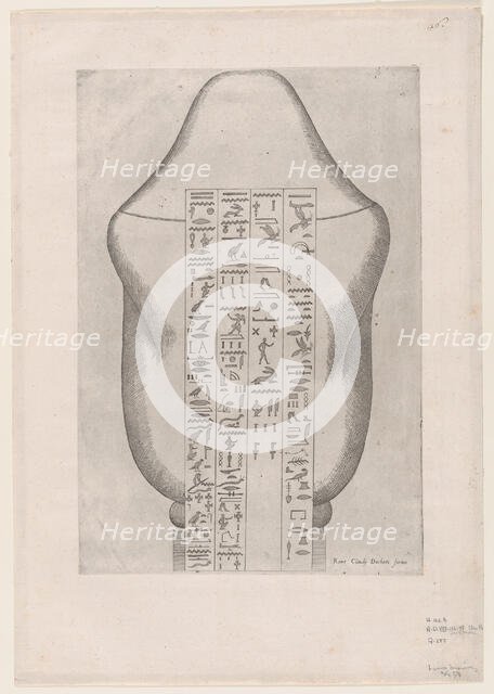 Speculum Romanae Magnificentiae: Back of an Egyptian canopic va..., late 16th to early 17th century. Creator: Etienne Duperac.