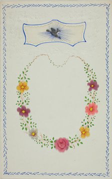 Untitled Valentine (Dove with Letter), c. 1850. Creator: Unknown.