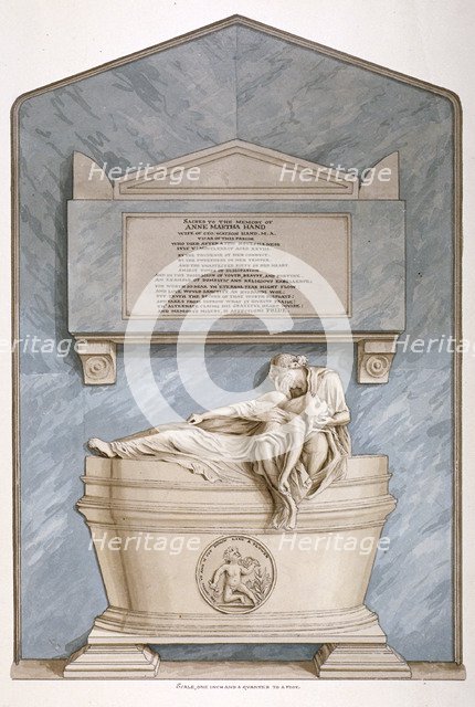 Monument to Anne Martha Hand, Church of St Giles without Cripplegate, City of London, 1820. Artist: Anon