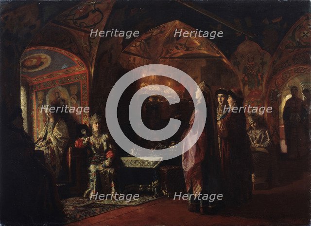 Tsarevna's dwelling, 1878. Artist: Klodt, Mikhail Petrovich, Baron (1835-1914)