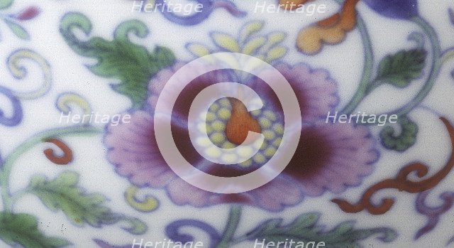 Doucai bowl with floral decoration, Yongzheng period, Qing dynasty, China, 1723-1735. Artist: Unknown