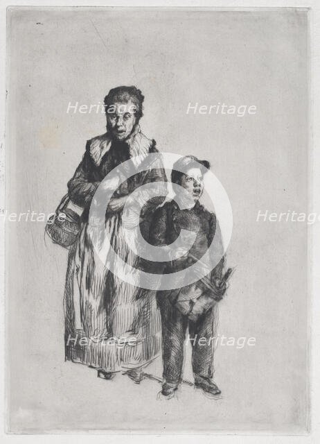 Chanteurs des rues, grande pièce, 1872. Creator: Marcellin-Gilbert Desboutin.