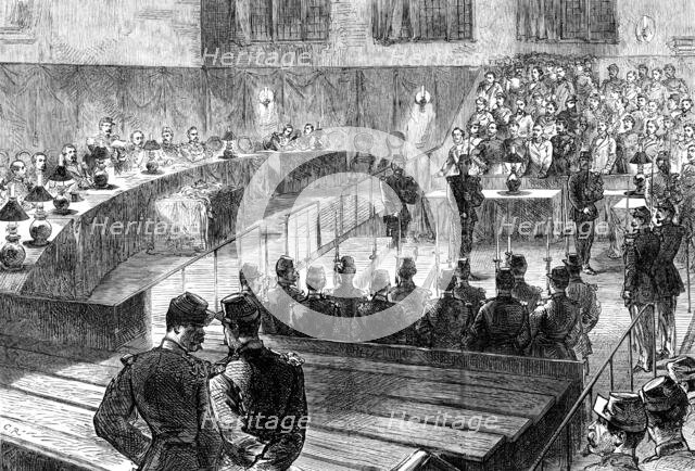 The Communist Trials at Versailles: the court cleared - reading the sentence, 1871. Creator: Unknown.