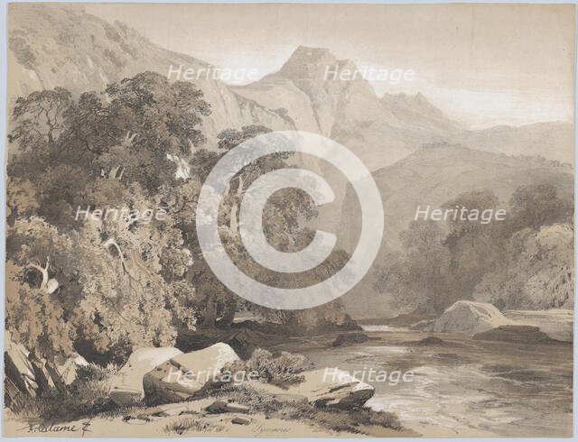 Landscape, 19th century. Creator: Alexandre Calame.