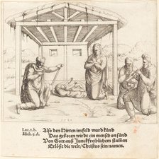 The Adoration of the Shepherds, 1548. Creator: Augustin Hirschvogel.