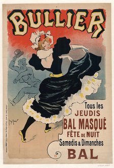 Bullier, Tous les jeudis Bal masque, fe?te de nuit, 1896. Creator: Meunier, Henri Georges (1873-1922).
