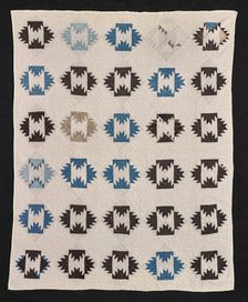Quilt (Four Flames), 1880s. Creator: Margaret T. Goff Johnson.