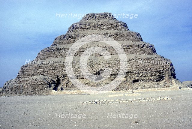 Step Pyramid of King Djoser (Zozer), Saqqara, Egypt, 3rd Dynasty, c2600 BC. Artist: Imhotep