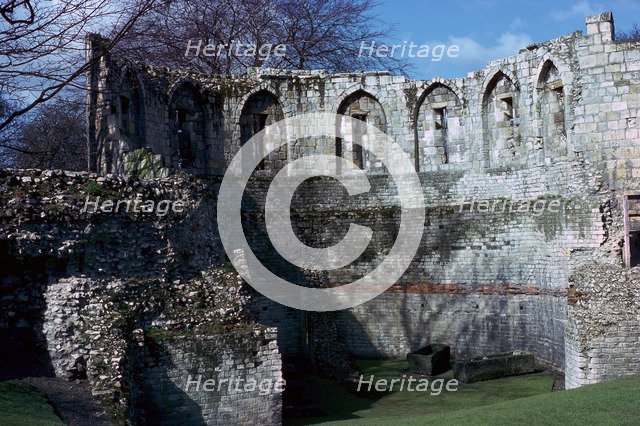 Interior of a Roman and medieval multangular tower in York, 3rd century. Artist: Unknown