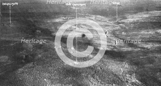 'Thiaumont; Deux aspects du champ de bataille de Thiaumont', 1916. Creator: Unknown.
