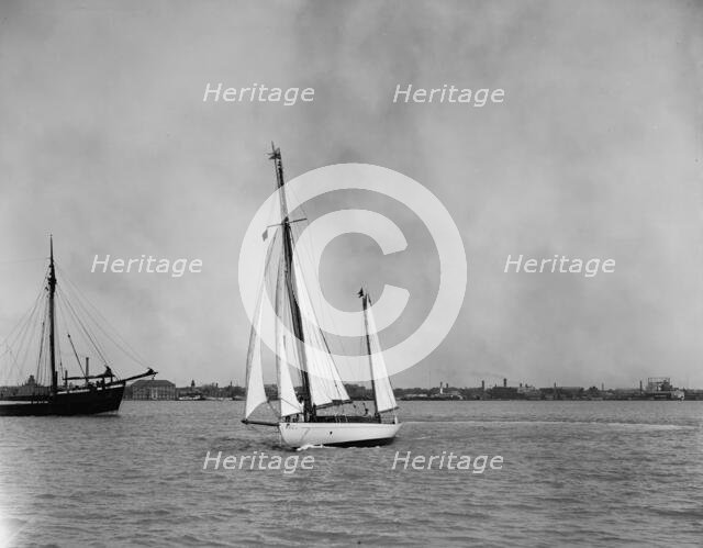 Yacht Vesta, between 1900 and 1905. Creator: Unknown.
