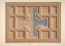 Design for the decoration of a ceiling, 1840-97. Creators: Jules-Edmond-Charles Lachaise, Eugène-Pierre Gourdet.