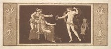 Apollon couronnant les arts (Apollo Crowining the Arts), from Recueil de Différentes Compo..., 1784. Creator: Jean Jacques Lagrenee.