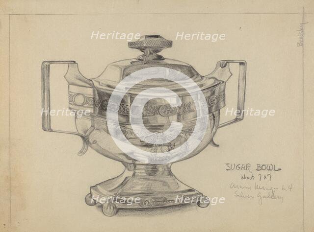 Silver Sugar Bowl, 1935/1942. Creator: S. Brodsky.