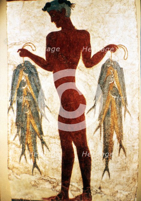 Fisherman', fresco from the island of Thera (Thira).
