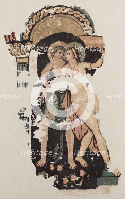 Fragment with Satyr and Maenad, 300s. Creator: Unknown.