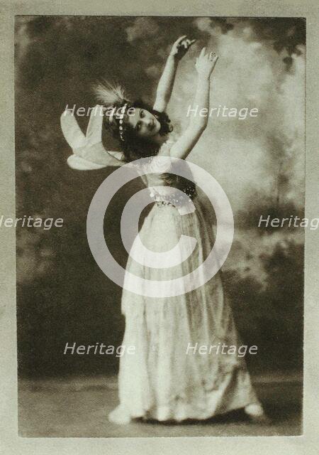 Isadora Duncan as the first fairy in A Midsummer night's Dream, 1896. Creator: Anonymous.