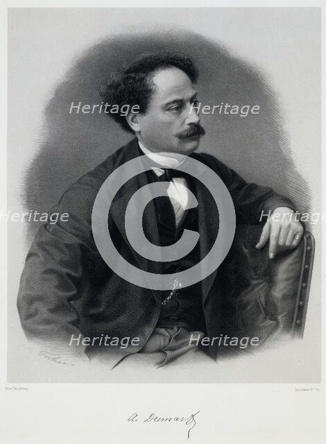 Alexandre Dumas, fils (1824-1895), Mid of the 19th cen. Creator: Fuhr, Charles-Jérémie (1832-?).